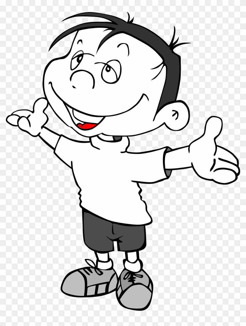 1979 X 2528 14 - Boy Black And White Clipart - Png Download #18270