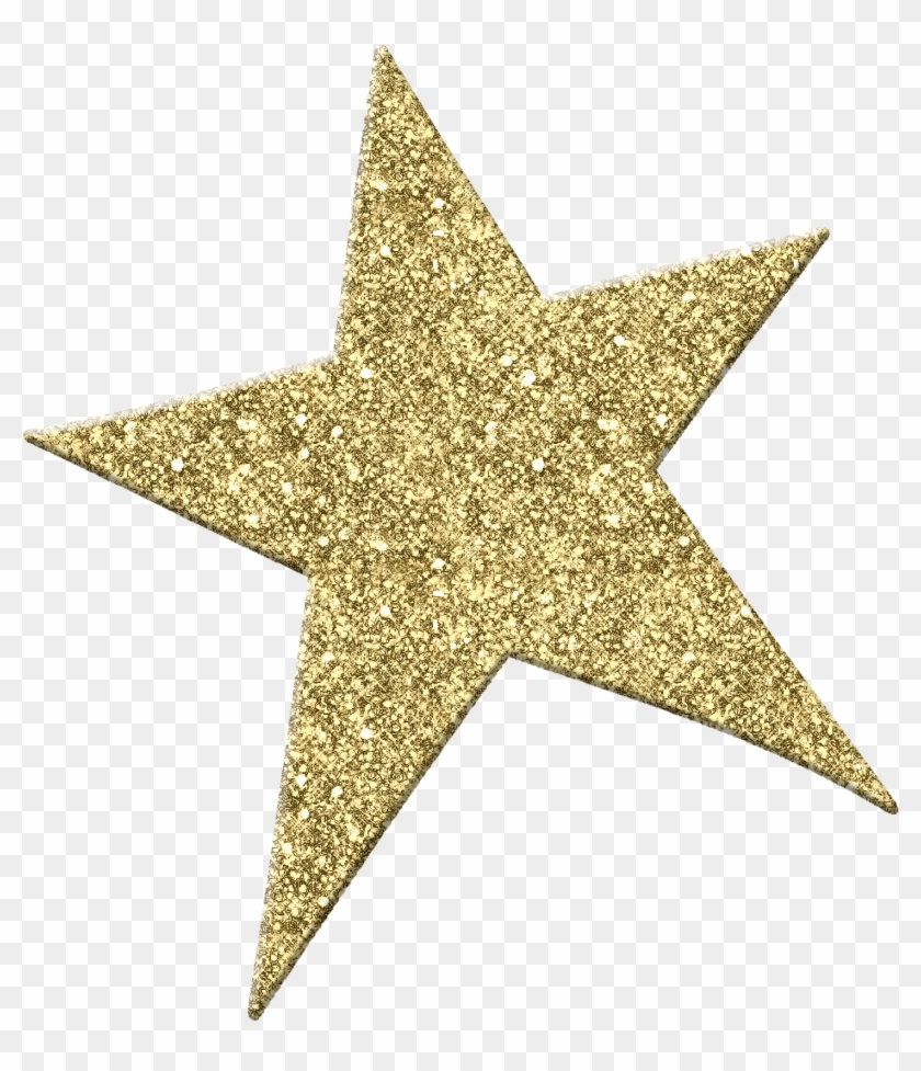 Gold Star Clipart Clipart - Gold Glitter Star Png Transparent Png