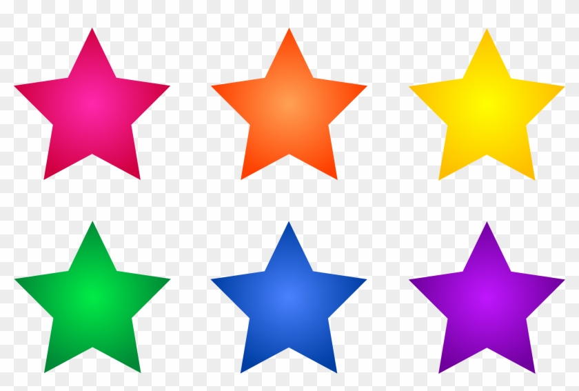 Colorful Star Clipart Simple Png Images - Colored Stars Clipart Transparent Png #18578