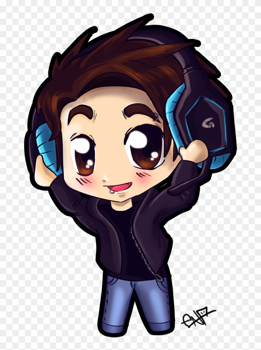 Chibi Boy Png - Chibi Anime Boy With Headphones Clipart