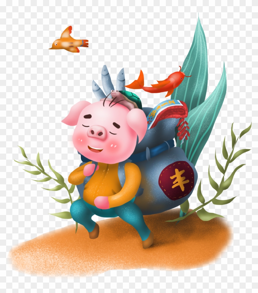 New Year Goods Commercial Pig Hd Png And Psd - Cartoon Clipart