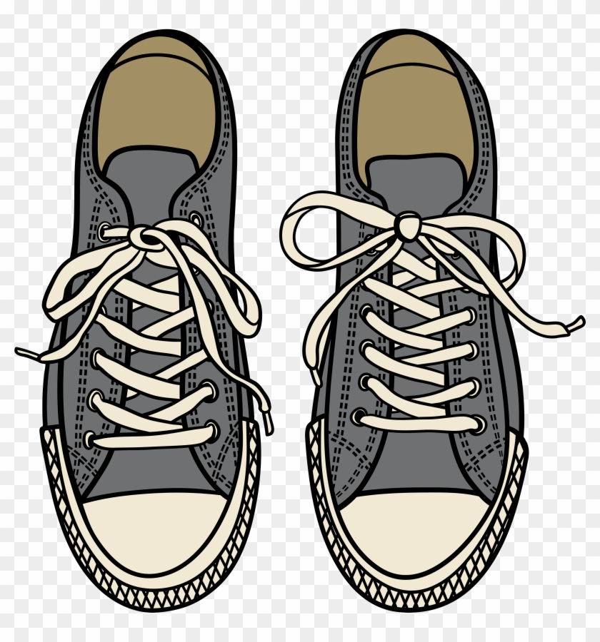 Grey Sneakers Png Clipart - Clipart Shoes Png Transparent Png #18689