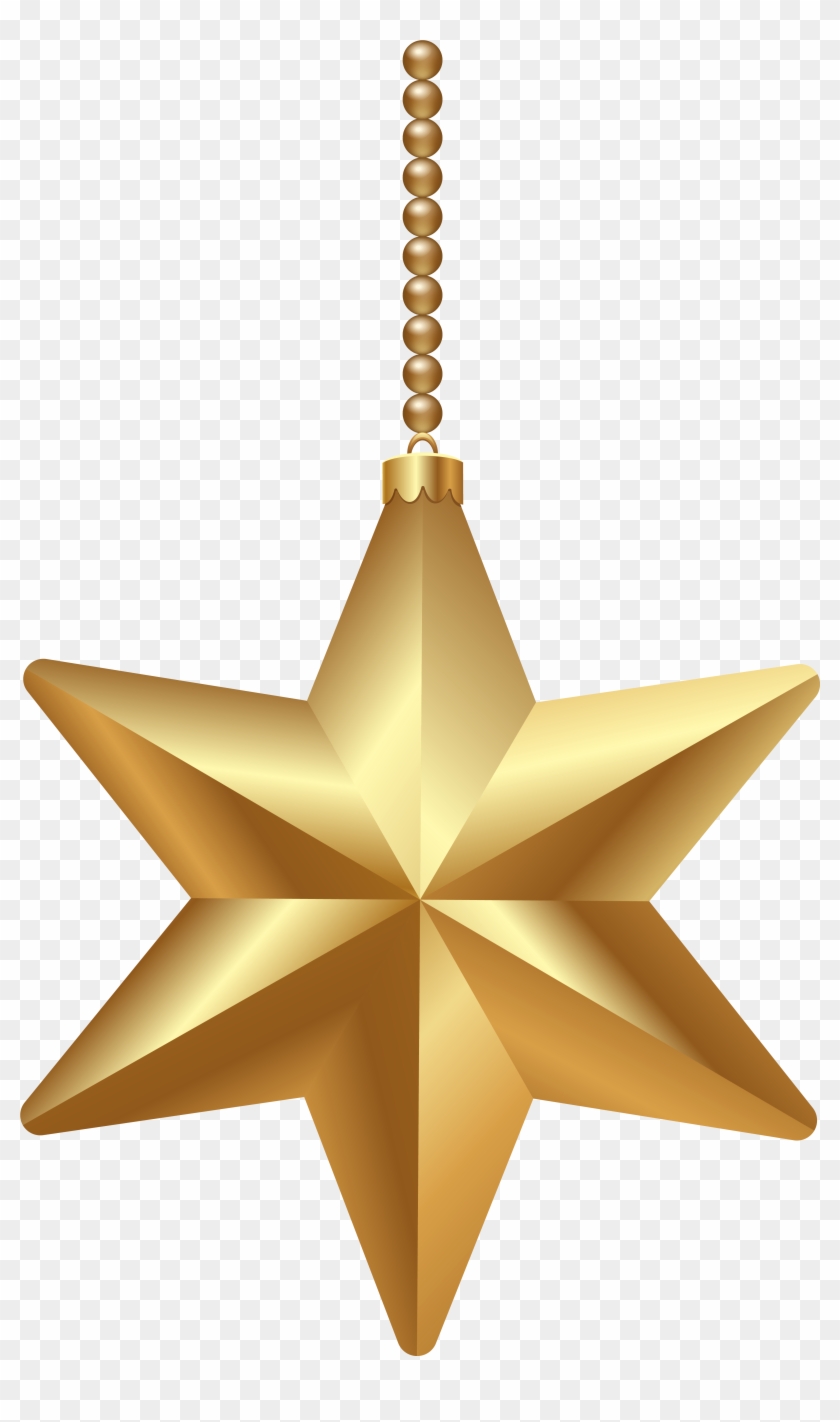 Gold Christmas Star Png Clipart Image - Christmas Star Png Transparent #18769