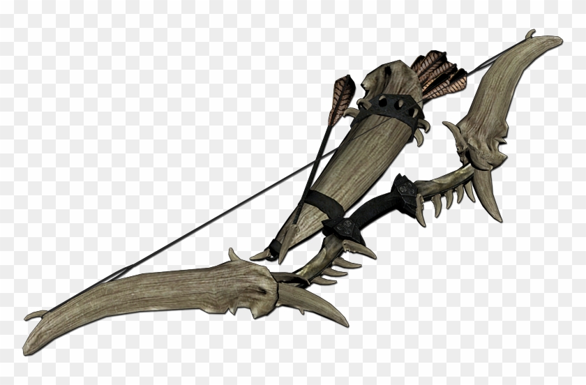 Horker Bows, Arrows And Quiver - Skyrim Bow Arrow Clipart