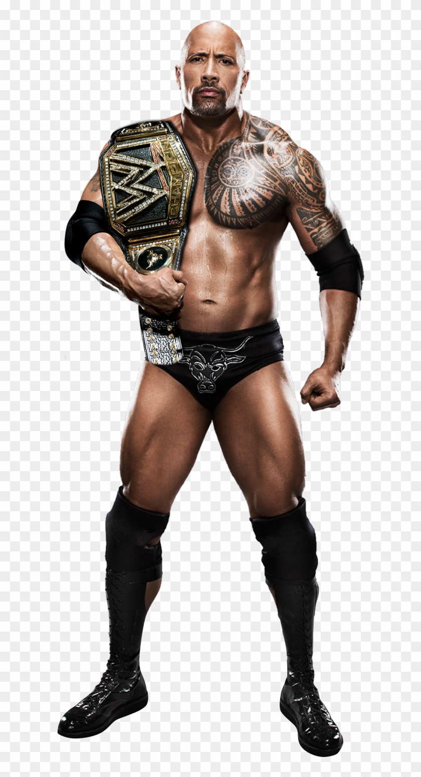 The Rock Wwe Champion - Dwayne Johnson Full Body Clipart