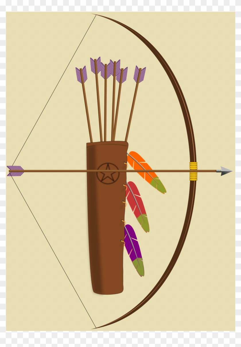 Clip Art Freeuse Stock Clipart - Bow And Quiver Of Arrows - Png Download