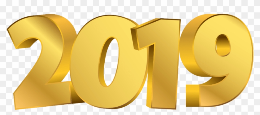 2019 Golden Digits Happy New Year - Circle Clipart #19234