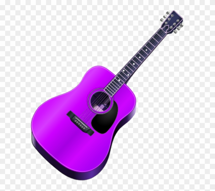 Acoustic Guitar Clipart Png Full Hd - Purple Guitar Clip Art Transparent Png #19866