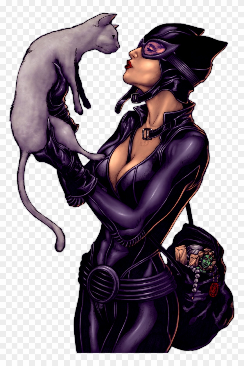 Catwoman Comic Png - Catwoman Comic With Cats Clipart #19929