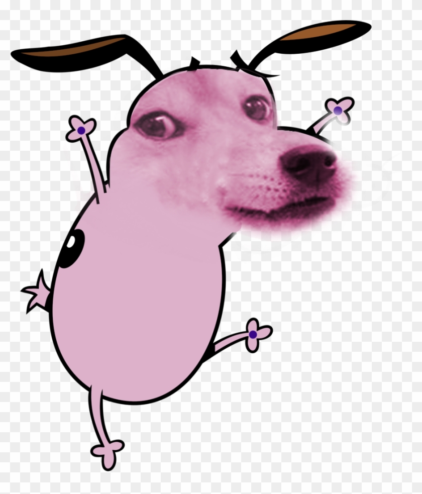 Shiba Inu Eustace Bagge Pink Dog Like Mammal Nose Mammal - Courage The Cowardly Dog Happy Clipart #100389