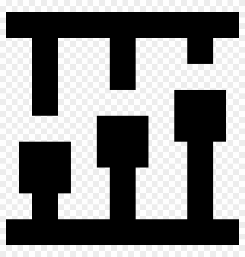Pionowe Timeline Icon - Monochrome Clipart #100439