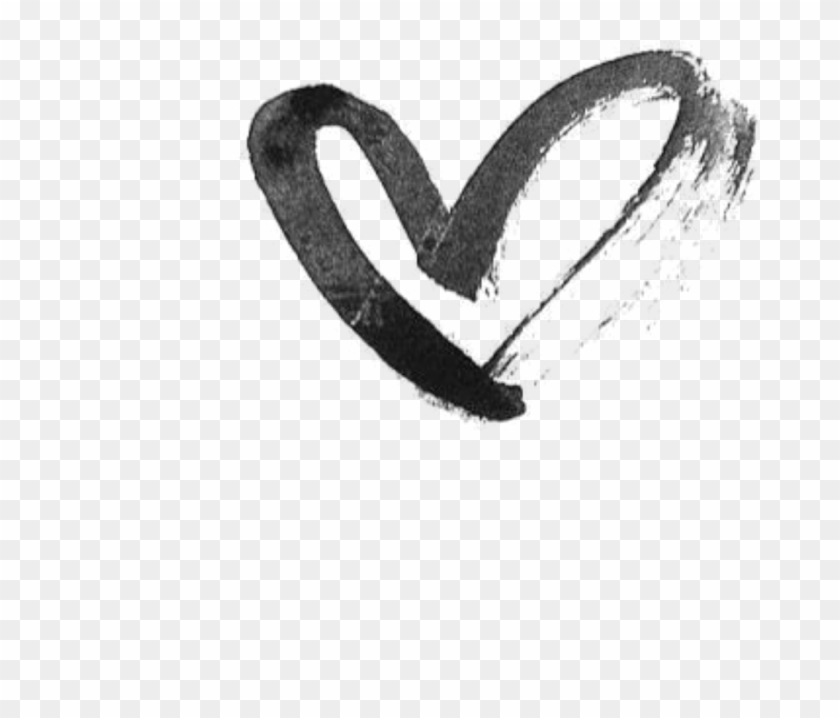 Heart Hearts Drawing Black Tumblr Draw Png Black Ribbon - Transparent Tumblr Png White Clipart