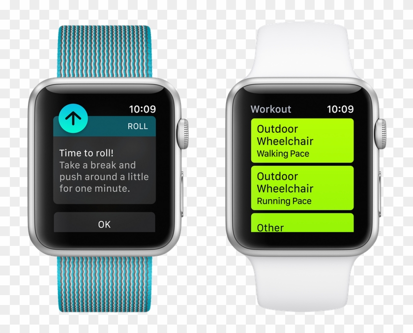 The Picture Has Two Apple Watches Demonstrating What - Analog Watch Clipart #100772