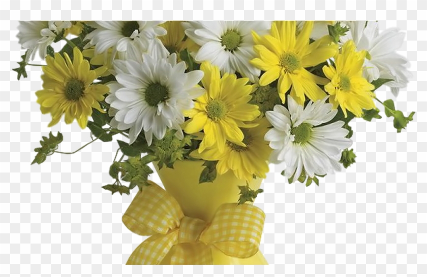 Vase With Yellow And White Daisies Png Clipart Picture Transparent Png
