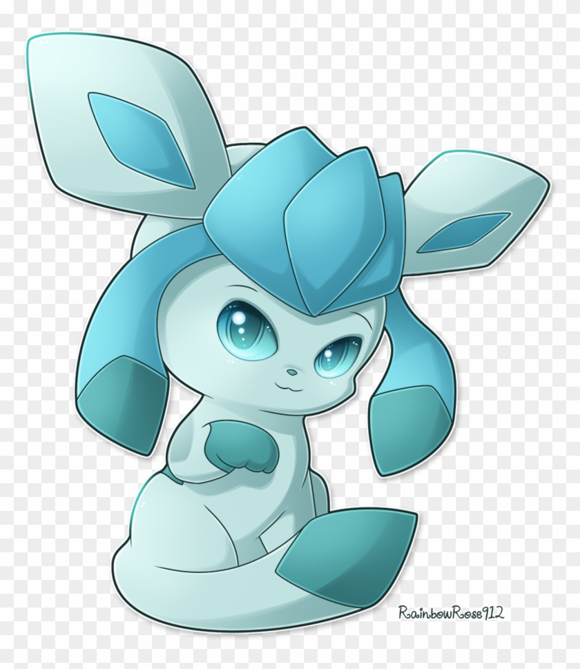 Chibi Glaceon , Png Download - Chibi Leafeon And Glaceon Clipart #101178
