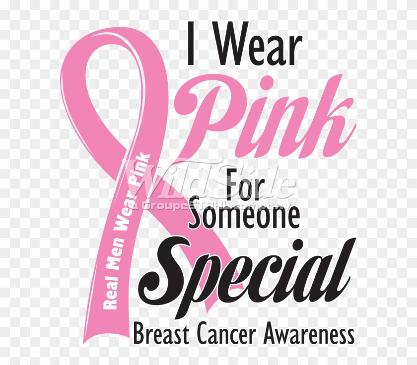 I Wear Pink For Someone Special - Cancer Real Men Wear Pink Clipart
