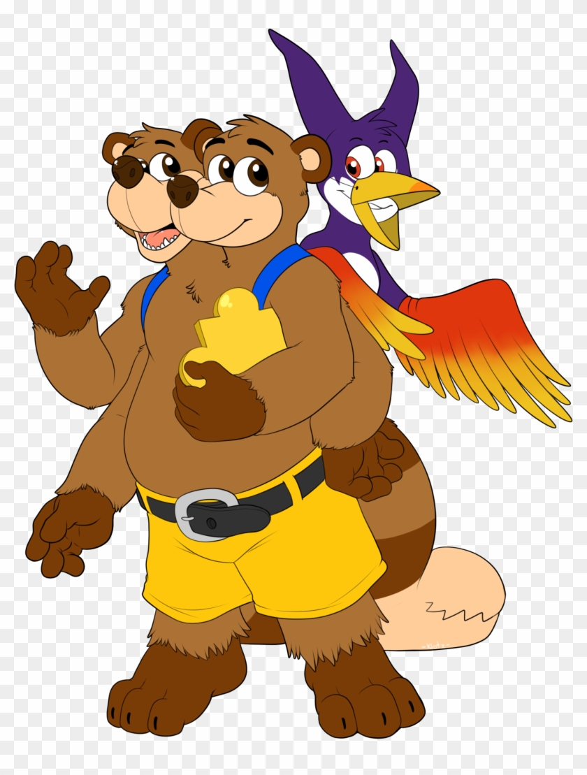 Bear And Bird - Cartoon Clipart #101719