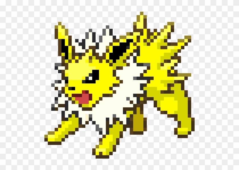 Jolteon - Grid Pixel Art Jolteon Clipart