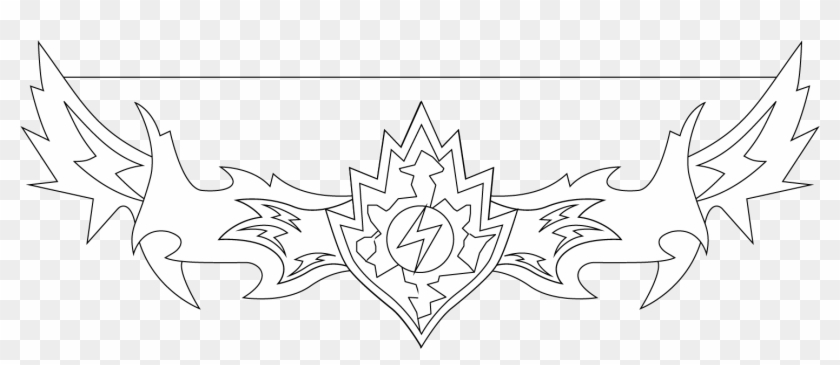 Bow Lineart/blueprint - Emblem Clipart #102344