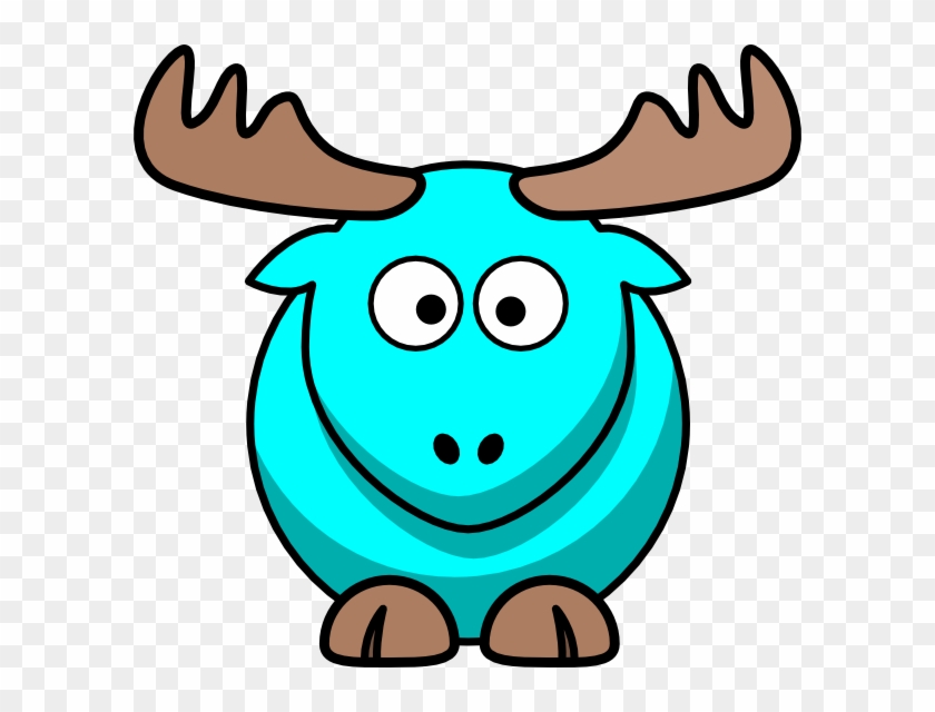 Turquoise Moose Cartoon Svg Clip Arts 600 X 560 Px - Png Download #103090