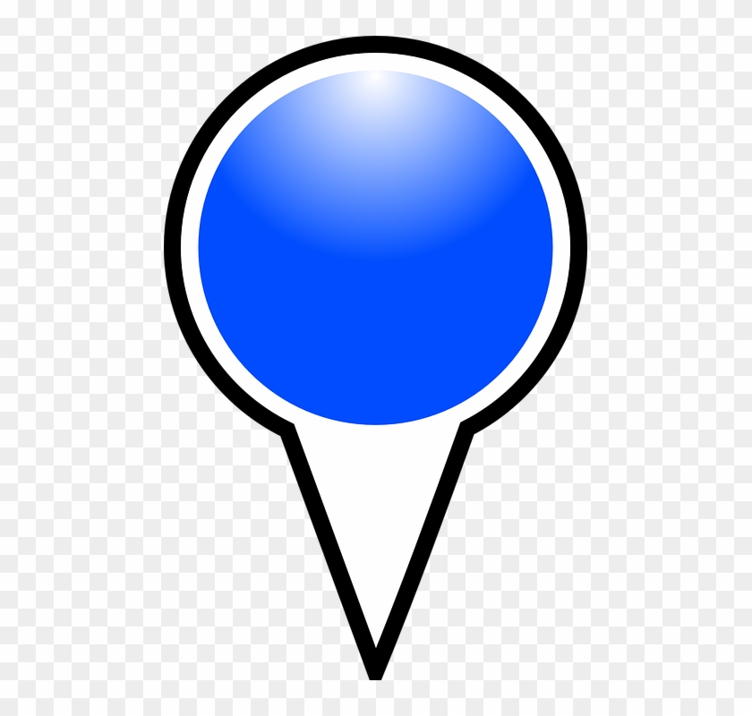 Map, Marker, Pin, Pushpin, Push Pin, Shiny, Blue - Marker Google Maps Blue Clipart #103216