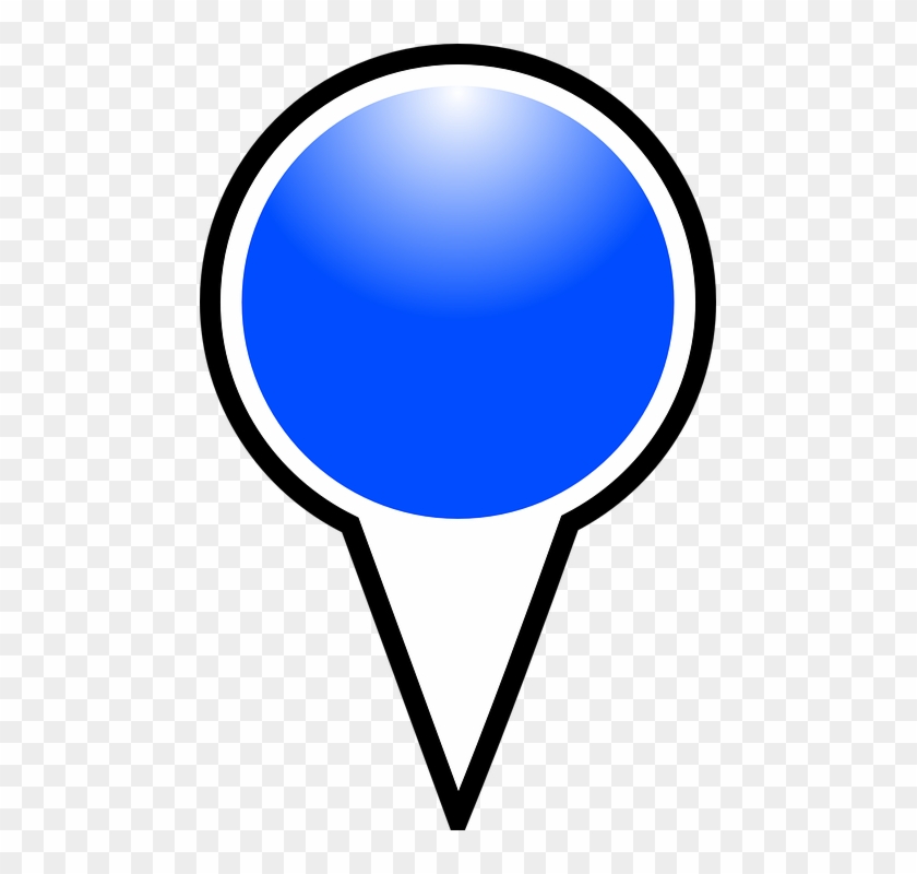 Map, Marker, Pin, Pushpin, Push Pin, Shiny, Blue - Marker Google Maps Blue Clipart