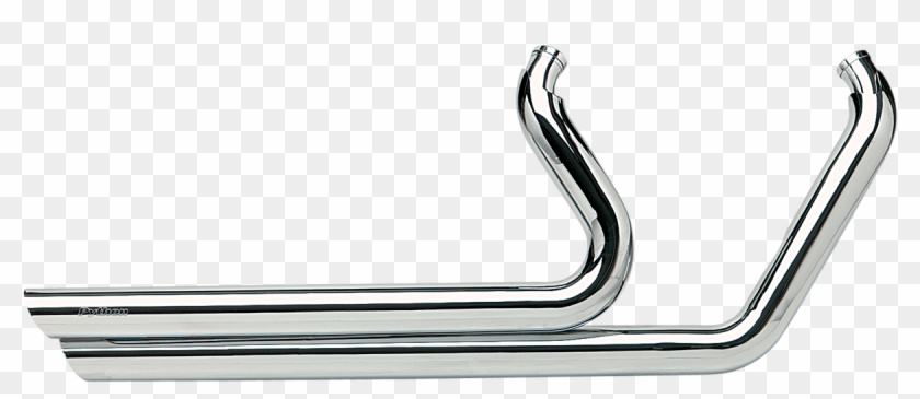 Python Chrome Staggered Duals Slash Cut Exhaust System - Dual Exhaust Pipes Chrome Clipart