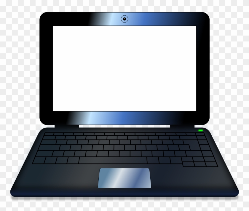 Notebook Clipart Free - Computer With Blank Screen Clipart - Png Download #103922