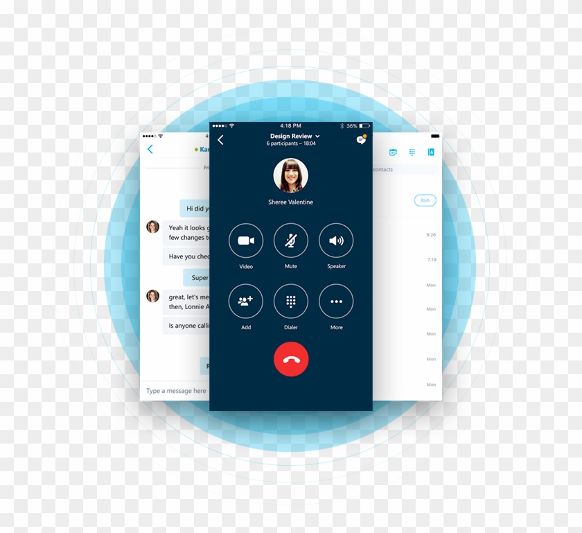Skype - Circle Clipart #104033