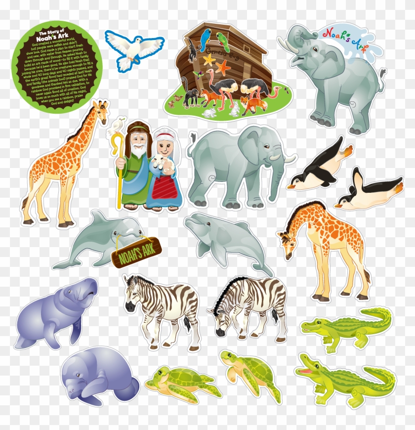 Noah's Ark Fridge Magnet Set Get It Here - Noah's Ark Animal Pairs Clipart Free - Png Download