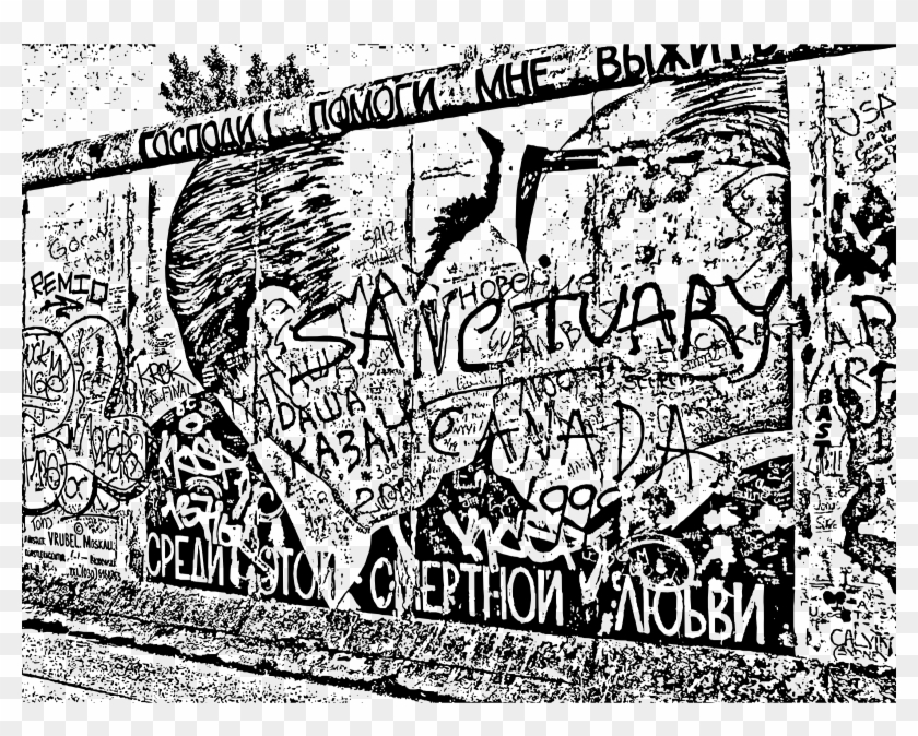 Stone Wall Clipart Berlin Wall - Png Download