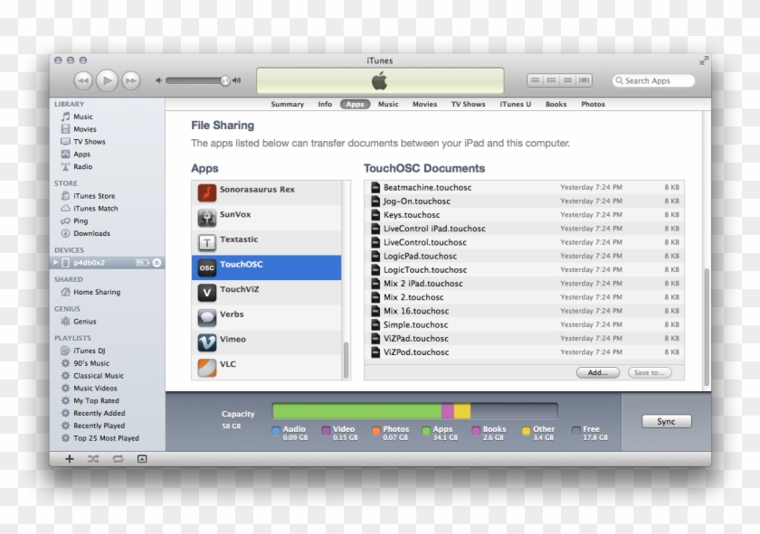 Select Your Device From The List To The Left Under - Itunes Computer Screen Clipart