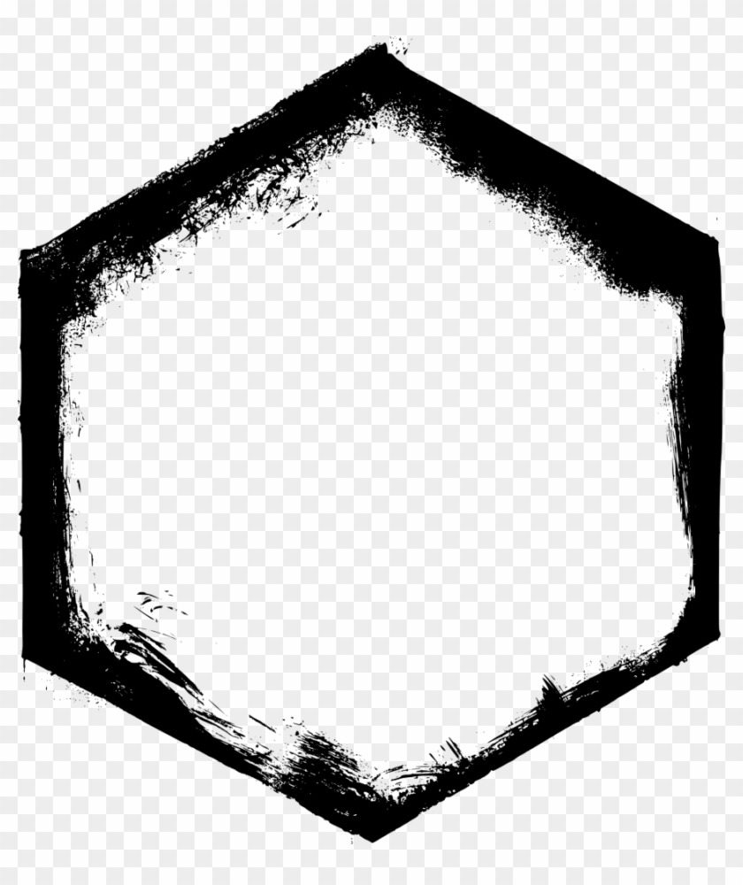 Transparent Grunge Frame Circle - Hexagon Png Transparent Clipart #104498