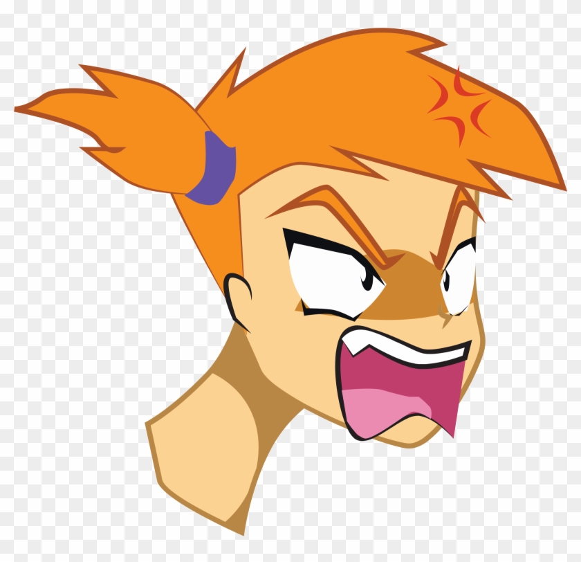 Angry Anime Girl - Anime Angry Png Clipart