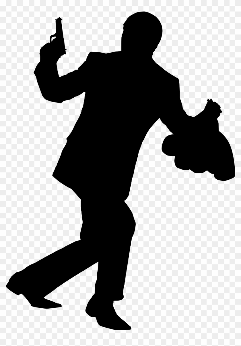 Crime Silhouette Clipart #104662