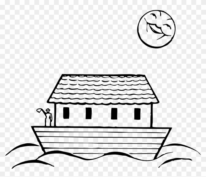 Free Clipart Ark - Outline Of Noahs Ark - Png Download