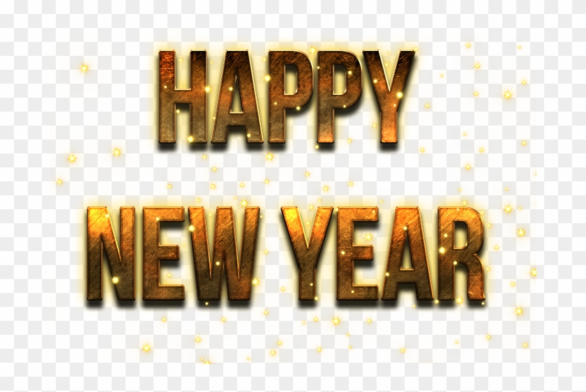 Happy New Year Word Png Free Image - Poster Clipart