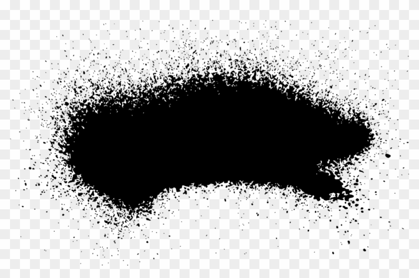 Grunge Spray Paint Stroke Banner Png - Black Colour Splash Png Clipart