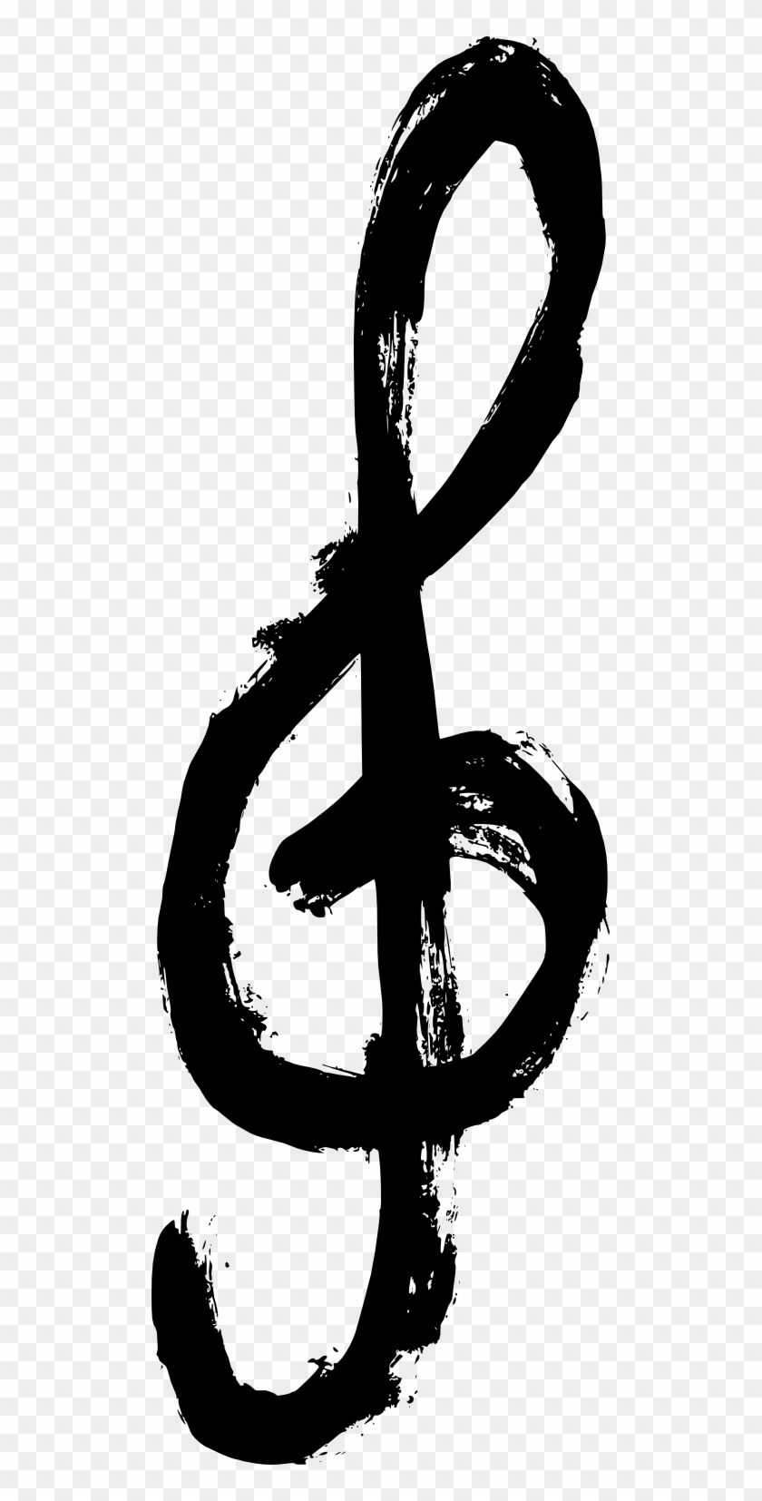 Music Symbol Png - Brush Stroke Music Symbol Clipart #105583