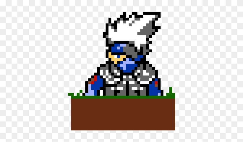 Kakashi Coming Out Of Ground - Kakashi Pixel Art Grid Clipart