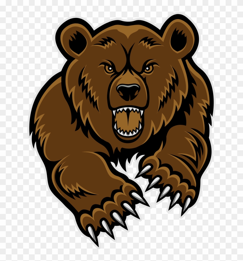 Angry Bear Png Clipart - Grizzly Bear Clipart Transparent Png
