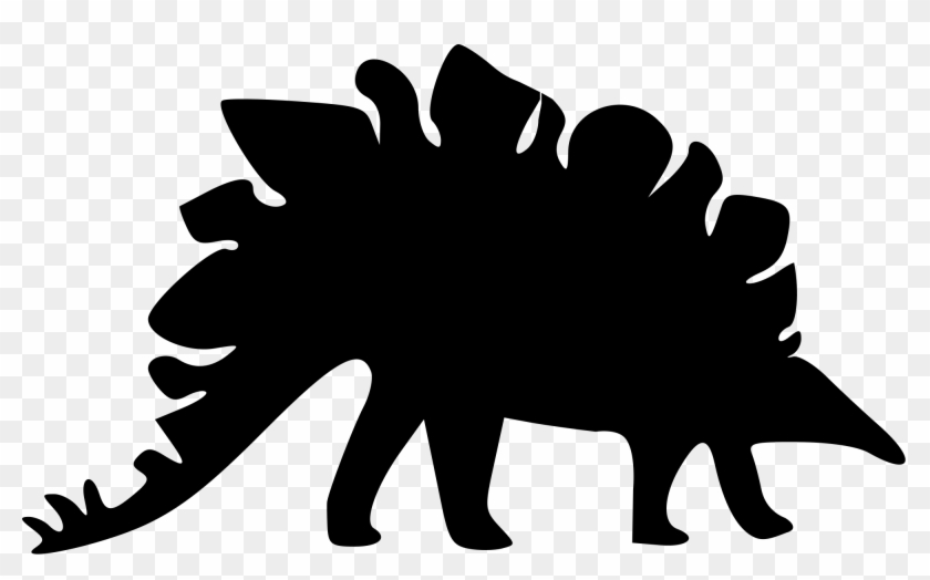 Stegosaurus Silhouette Clipart - Dinosaur Silhouette Stegosaurus Png Transparent Png