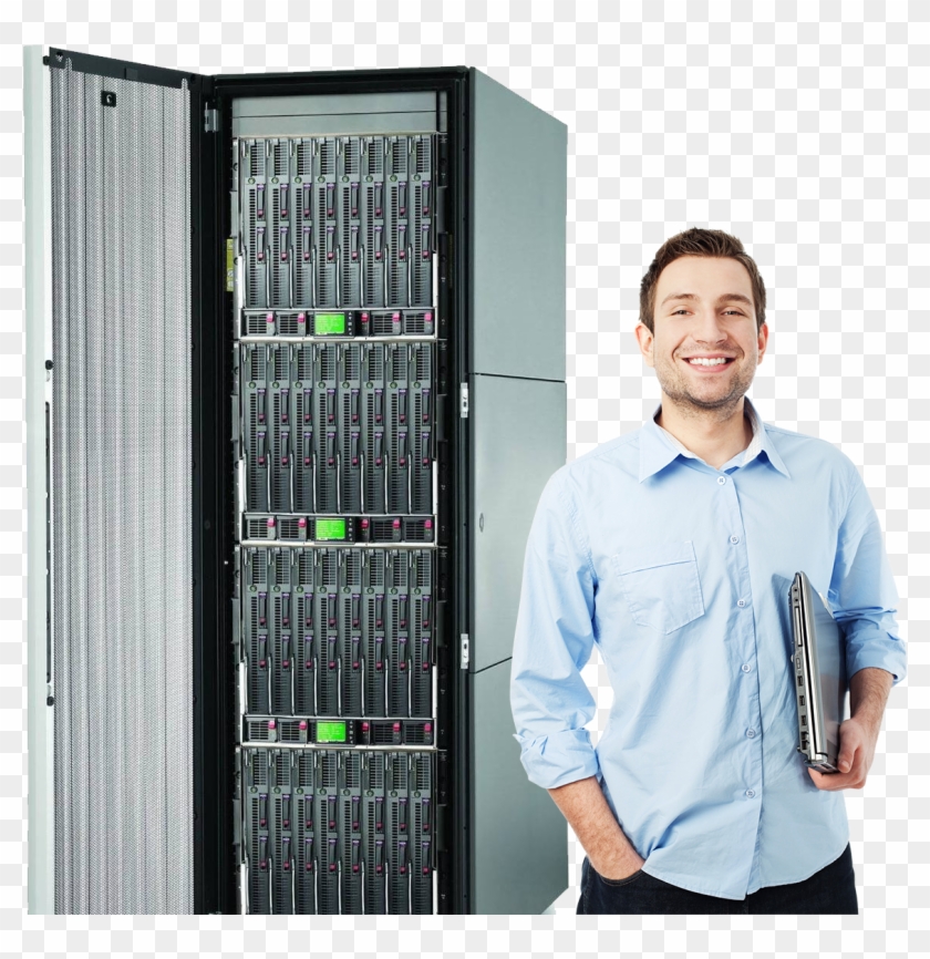 Dedicated Server Features - Happy Businessman With Laptop Smiling Clipart