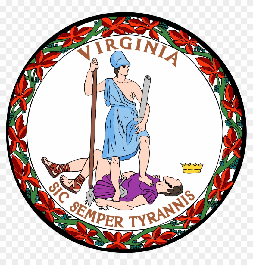 Open - Virginia Flag Seal Clipart