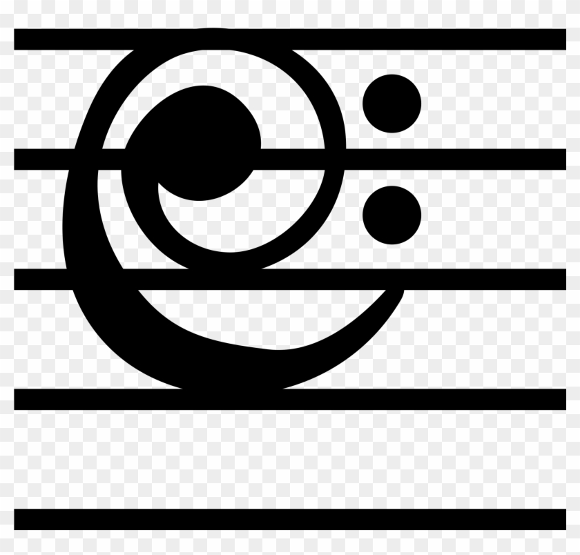 Open - Old Bass Clef Notation Clipart