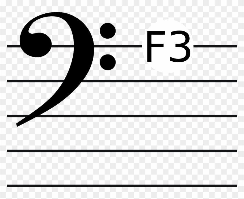 Subbass Clef With Ref - Bass Clef Clipart #106743