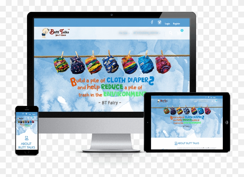 Butt Talks Mobile Responsive - Imac Ipad Png Clipart