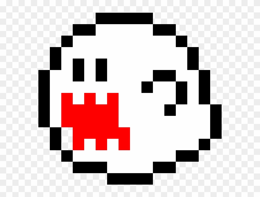 Boo Super Mario World - Boo Pixel Art Clipart