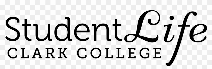 Student Life Logo, In One-color White, With Oswald - Graphic Design Clipart #107069