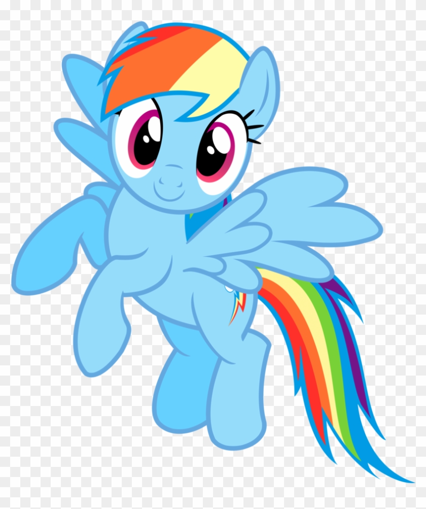 Flying Rainbow Dash Vector By Greenmachine987 - My Little Pony Transparent Background Clipart